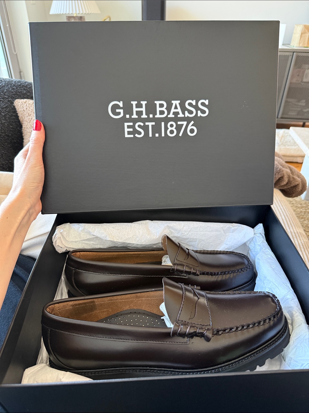 G.H. Bass & Co. Brown Leather Penny Loafers